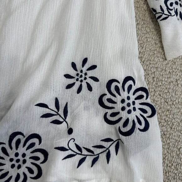 Torrid Blouse Gauze Floral Embroidered Off-Shoulder Size 4X Boho - Picture 5 of 10